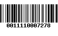 Código de Barras 0011110007278