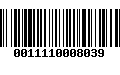 Código de Barras 0011110008039