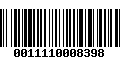 Código de Barras 0011110008398