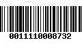 Código de Barras 0011110008732