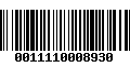 Código de Barras 0011110008930