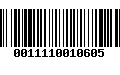 Código de Barras 0011110010605