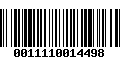 Código de Barras 0011110014498