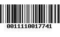 Código de Barras 0011110017741