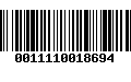 Código de Barras 0011110018694