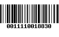 Código de Barras 0011110018830