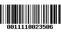 Código de Barras 0011110023506