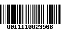 Código de Barras 0011110023568