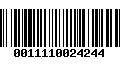 Código de Barras 0011110024244