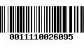 Código de Barras 0011110026095