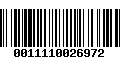 Código de Barras 0011110026972