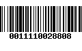 Código de Barras 0011110028808