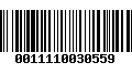 Código de Barras 0011110030559