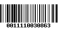 Código de Barras 0011110030863