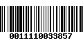 Código de Barras 0011110033857