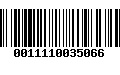 Código de Barras 0011110035066