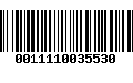 Código de Barras 0011110035530