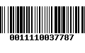 Código de Barras 0011110037787