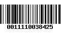 Código de Barras 0011110038425