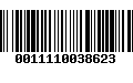 Código de Barras 0011110038623