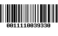 Código de Barras 0011110039330