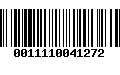 Código de Barras 0011110041272