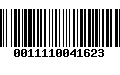 Código de Barras 0011110041623