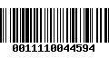 Código de Barras 0011110044594