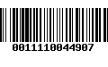 Código de Barras 0011110044907