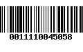 Código de Barras 0011110045058