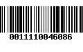 Código de Barras 0011110046086