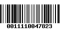 Código de Barras 0011110047823