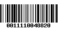 Código de Barras 0011110048820