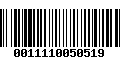 Código de Barras 0011110050519