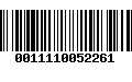 Código de Barras 0011110052261