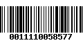 Código de Barras 0011110058577