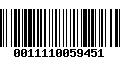 Código de Barras 0011110059451