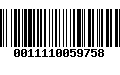 Código de Barras 0011110059758