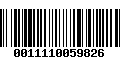 Código de Barras 0011110059826