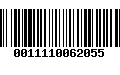 Código de Barras 0011110062055