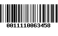 Código de Barras 0011110063458