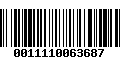 Código de Barras 0011110063687