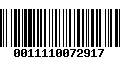 Código de Barras 0011110072917