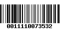 Código de Barras 0011110073532