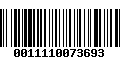 Código de Barras 0011110073693