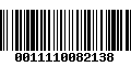 Código de Barras 0011110082138