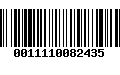 Código de Barras 0011110082435