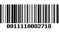 Código de Barras 0011110082718