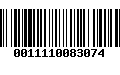 Código de Barras 0011110083074