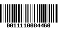 Código de Barras 0011110084460